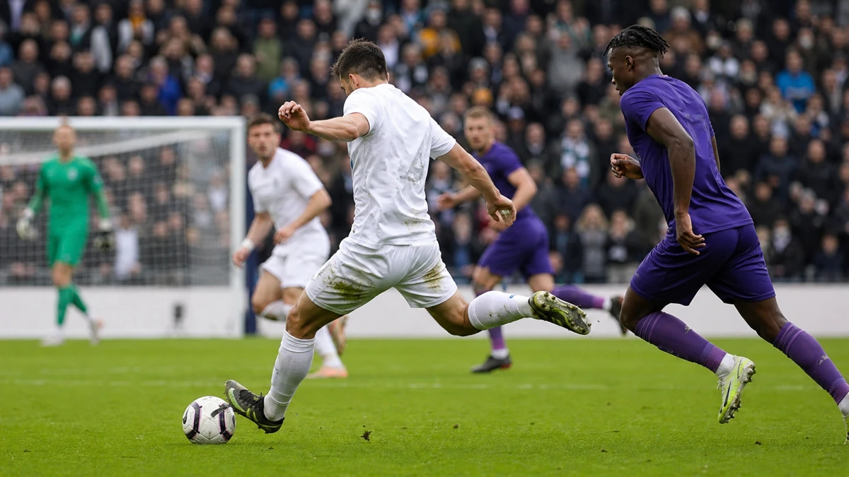 Pelitilanne Premier League-jalkapallo-ottelusta.